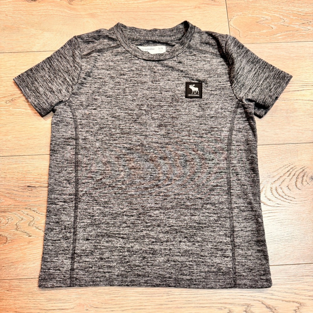 Abercrombie Kids Active T-Shirt Athletic Top Moisture‎ Wicking 5/6 Space Gray